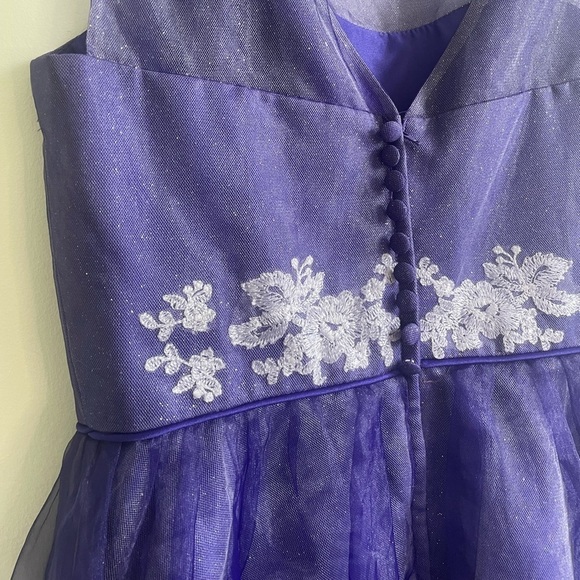 Disney Fairytale Weddings Purple Tulle Embroidered Dress Princess Fairycore - Picture 8 of 14